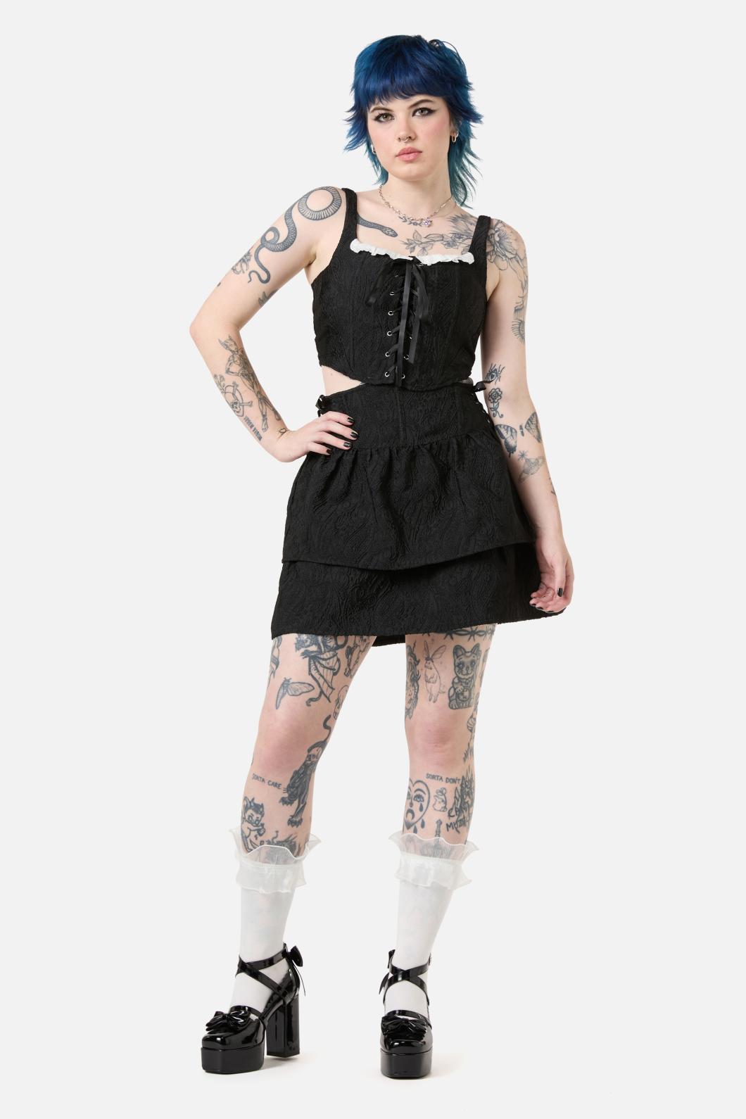 Dangerfield - Abundance Ruffle Corset - black