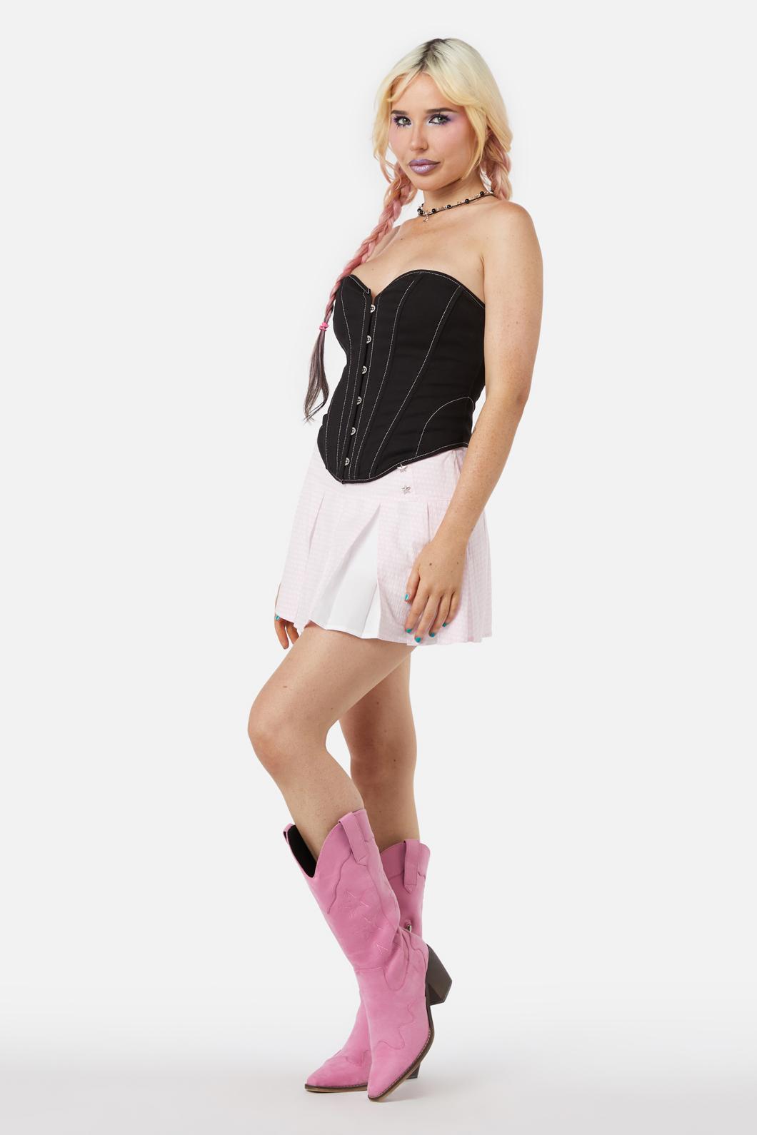 Dangerfield - Spagettea Strapless Corset Top - black