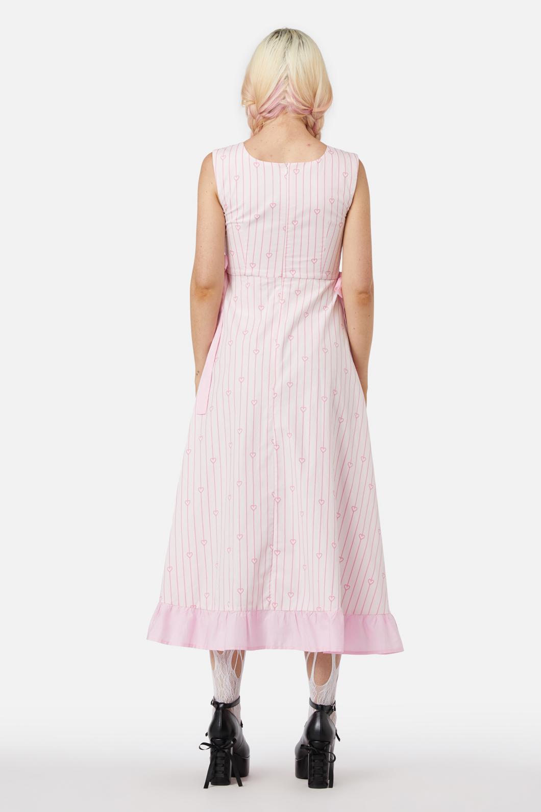 Dangerfield - Heart Strings Midi Dress - pink