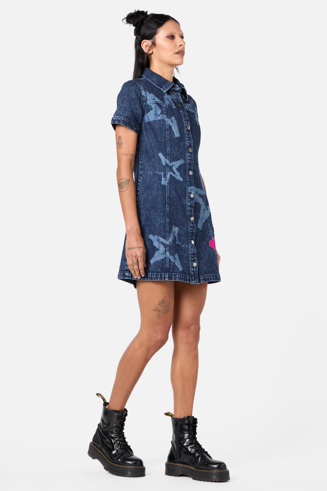 Dangerfield - Never Mind The Denim Dress - blue