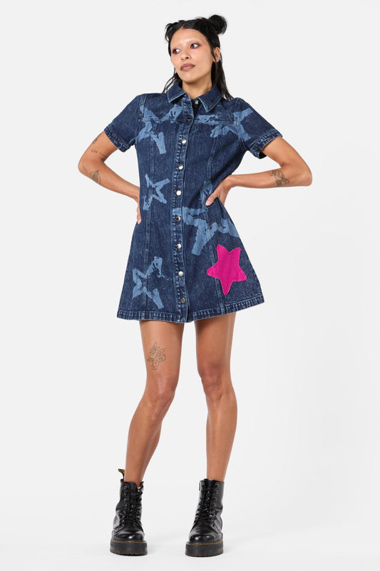 Dangerfield - Never Mind The Denim Dress - blue