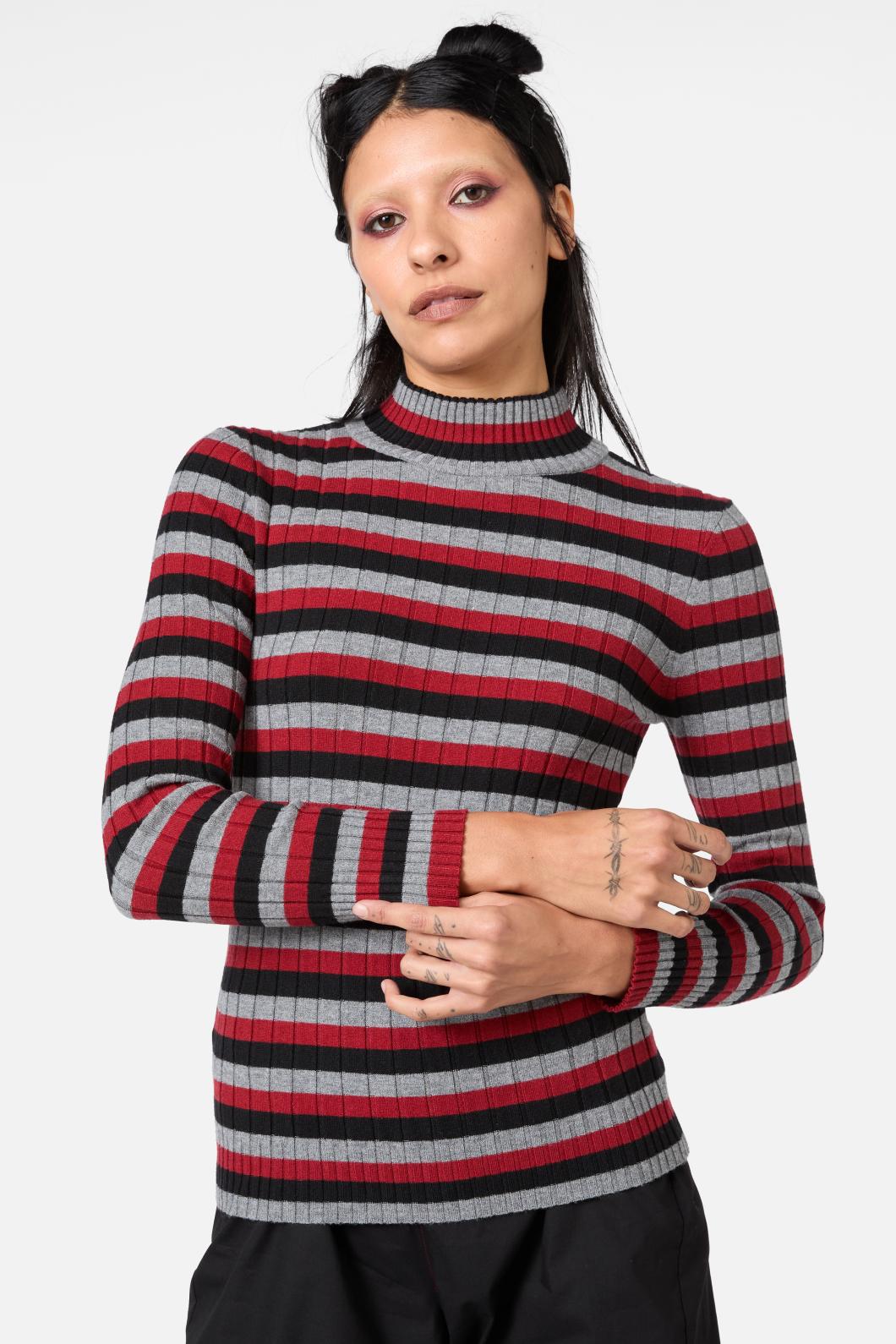 Dangerfield - Moggy Tartan Knit Skivvy - multi