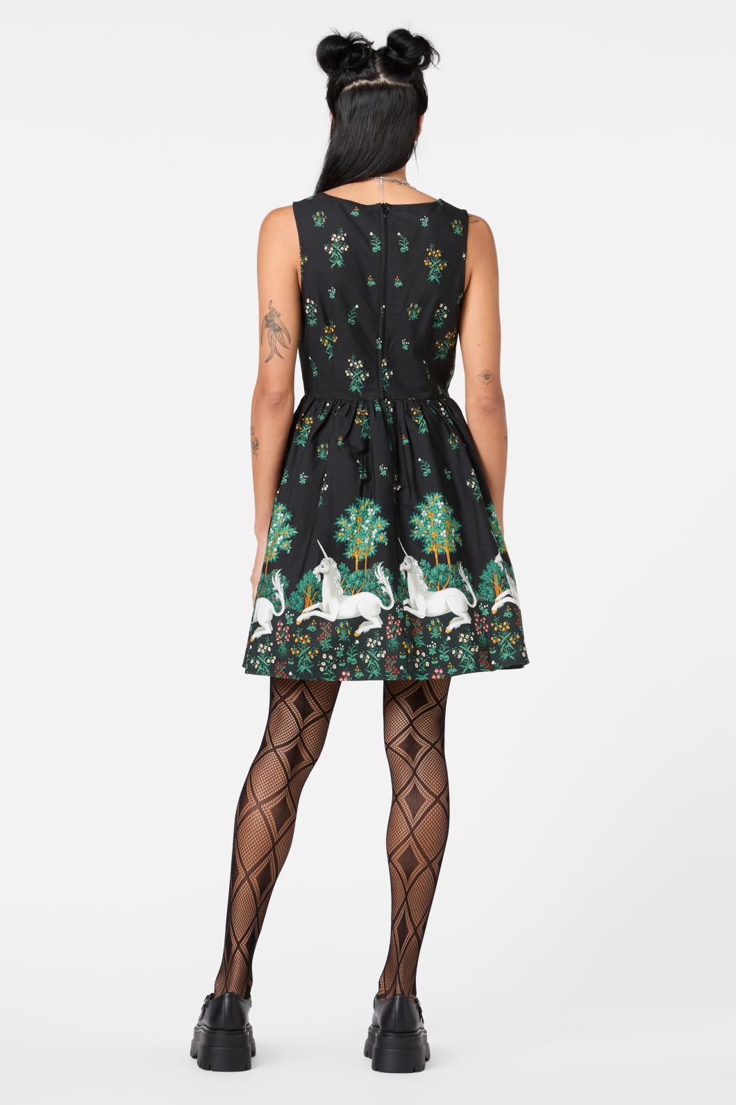 Dangerfield - Heraldry Border Dress - black