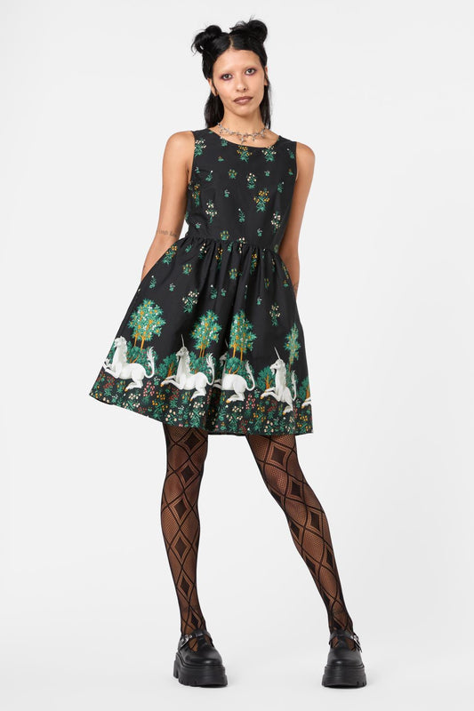 Dangerfield - Heraldry Border Dress - black
