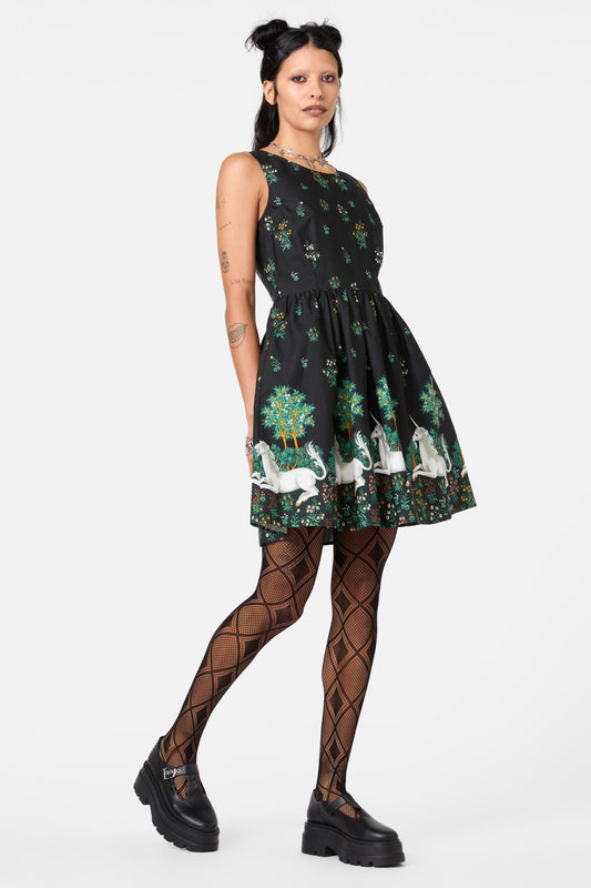 Dangerfield - Heraldry Border Dress - black
