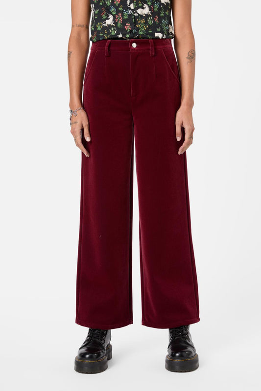 Dangerfield - Prestige Stripe Cord Pant - red-black