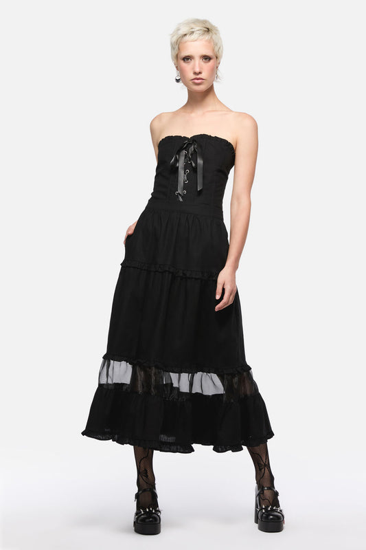 Dangerfield - Blooming Midi Skirt - black