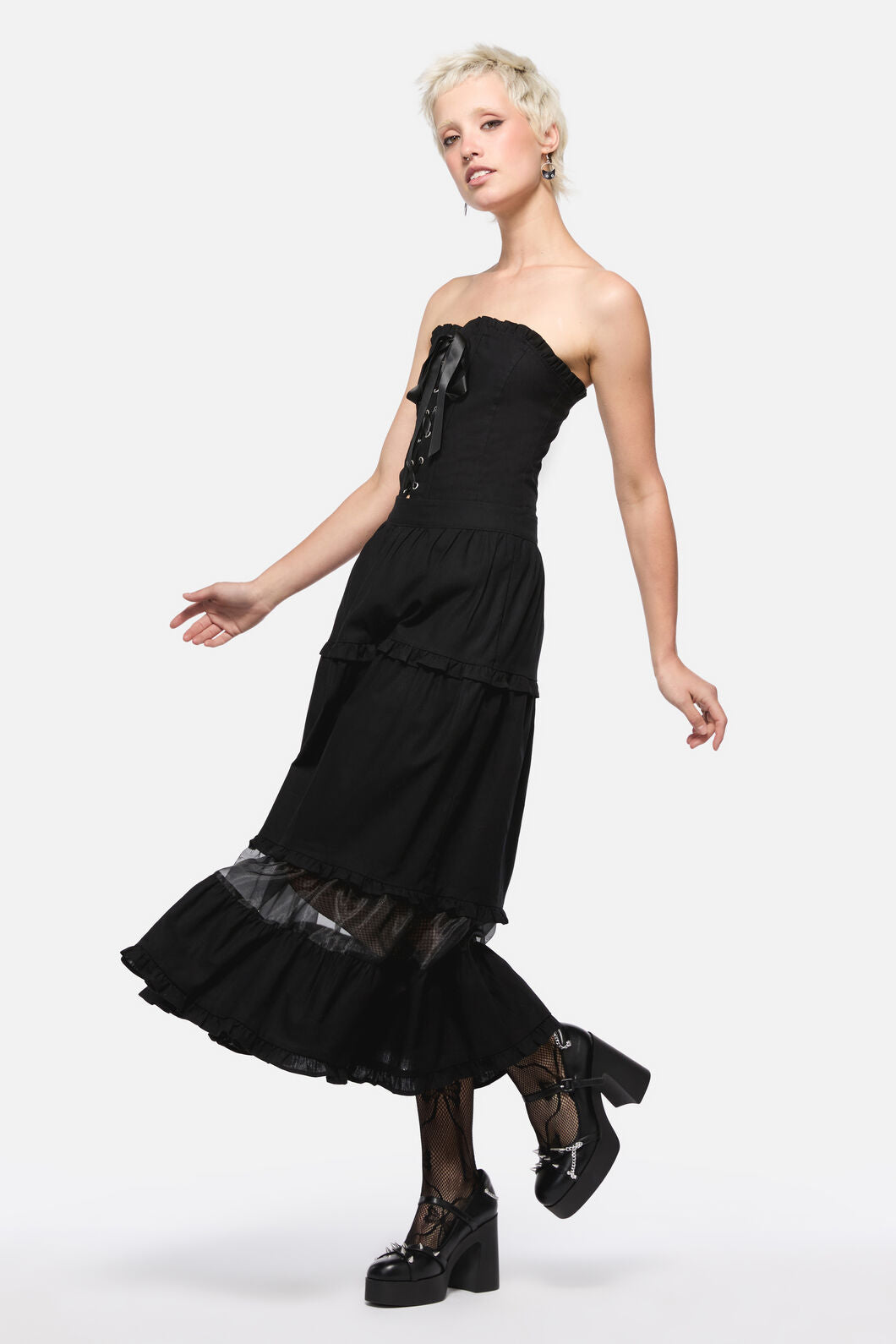 Dangerfield - Blooming Midi Skirt - black