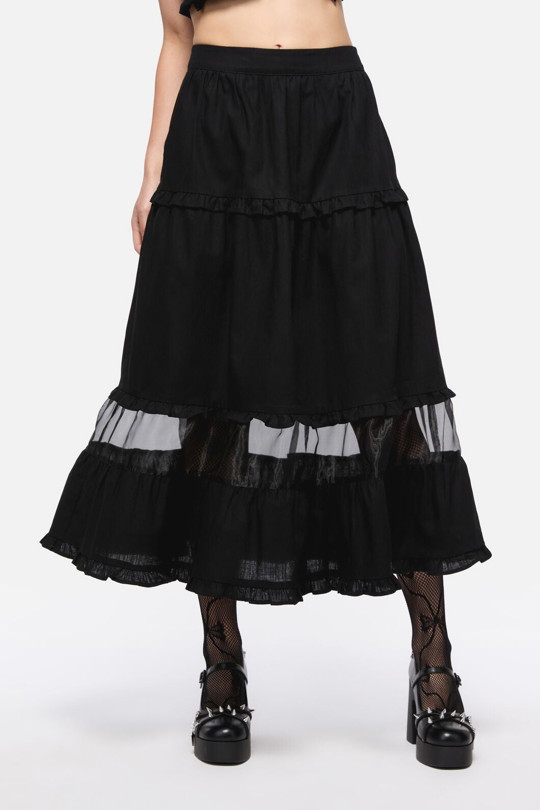 Dangerfield - Blooming Midi Skirt - black