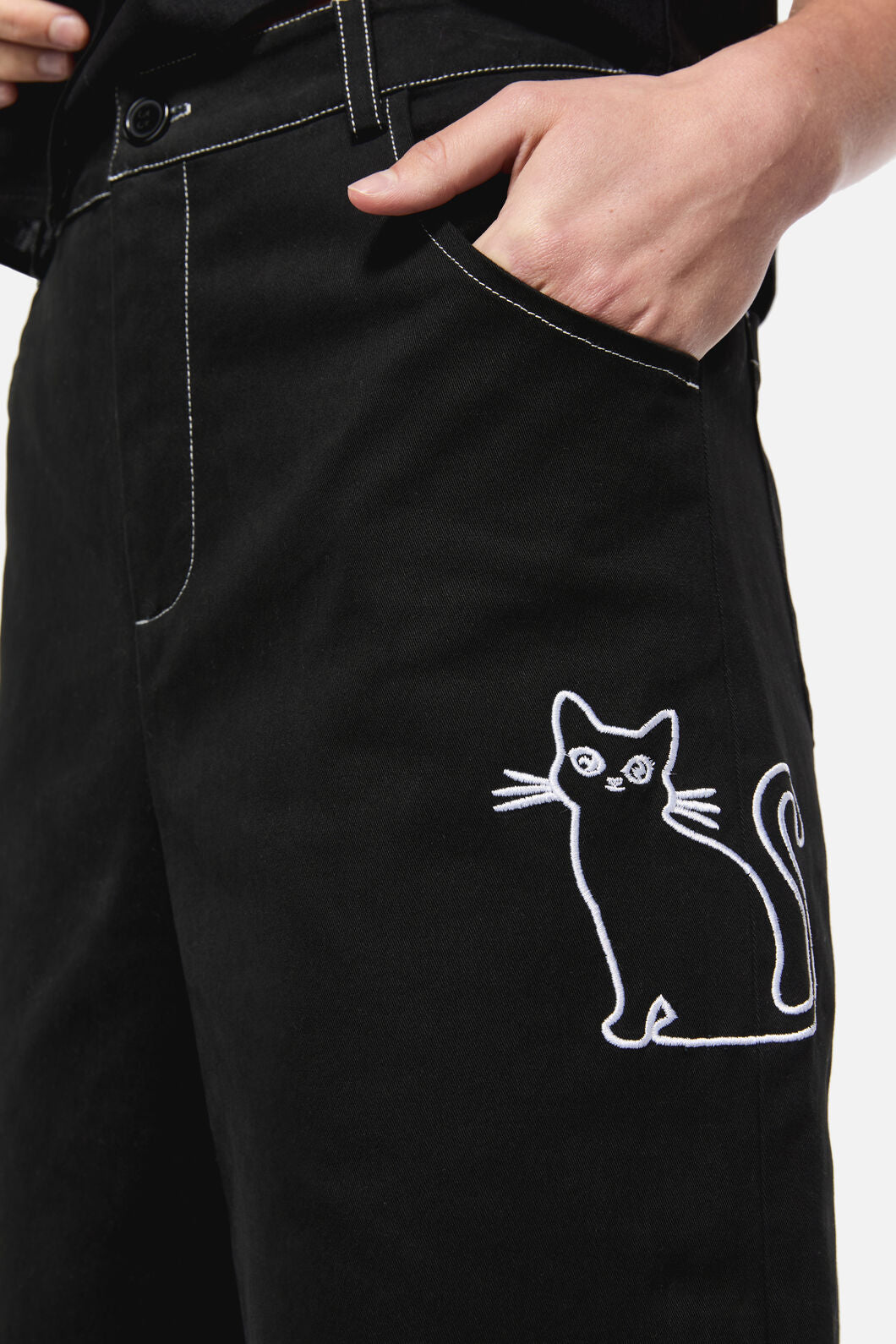 Dangerfield - Catkins Emb Pants - black