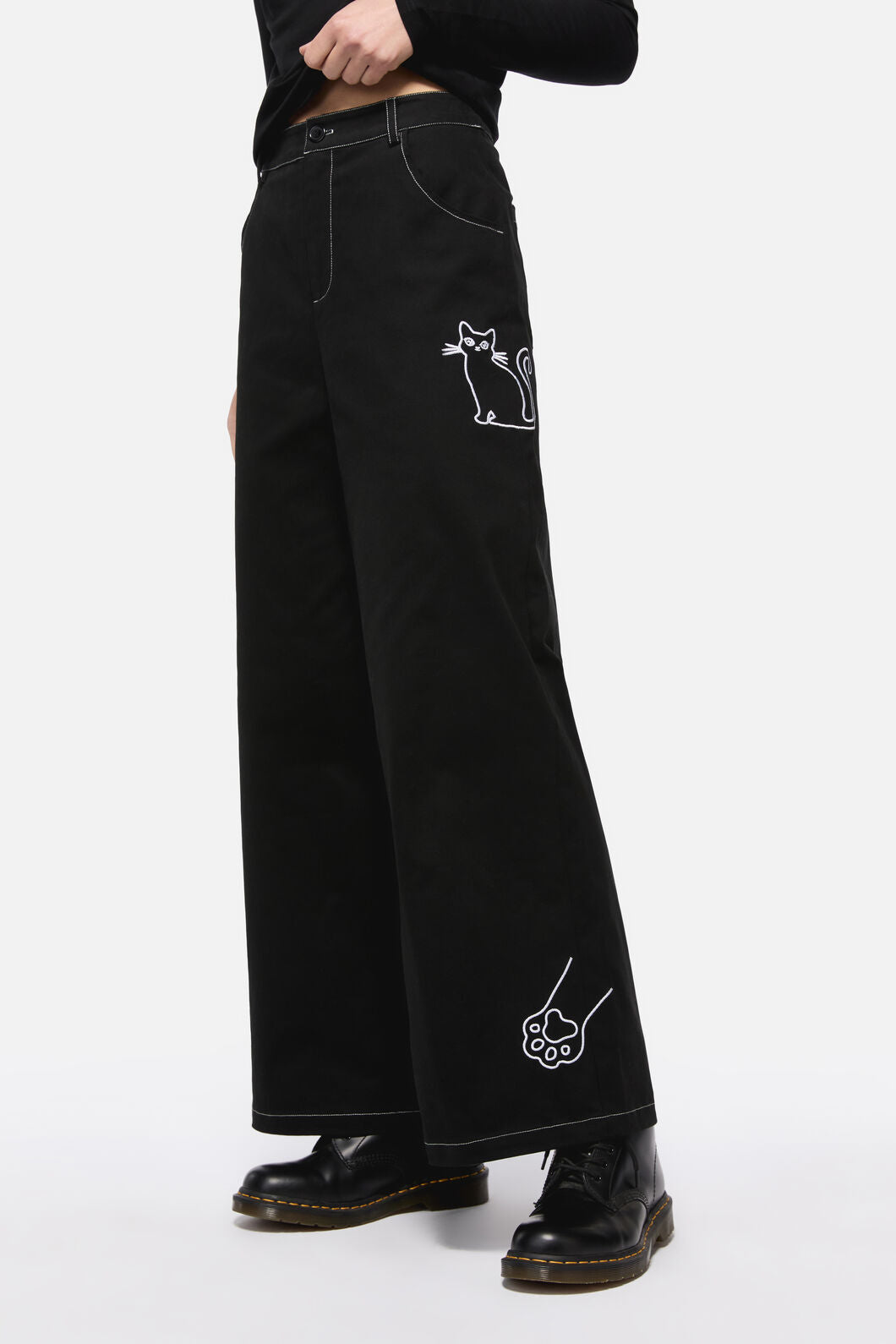 Dangerfield - Catkins Emb Pants - black