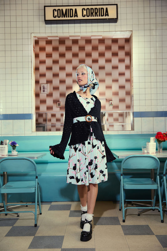 Dangerfield - Forgotten City Tie Cardigan - black