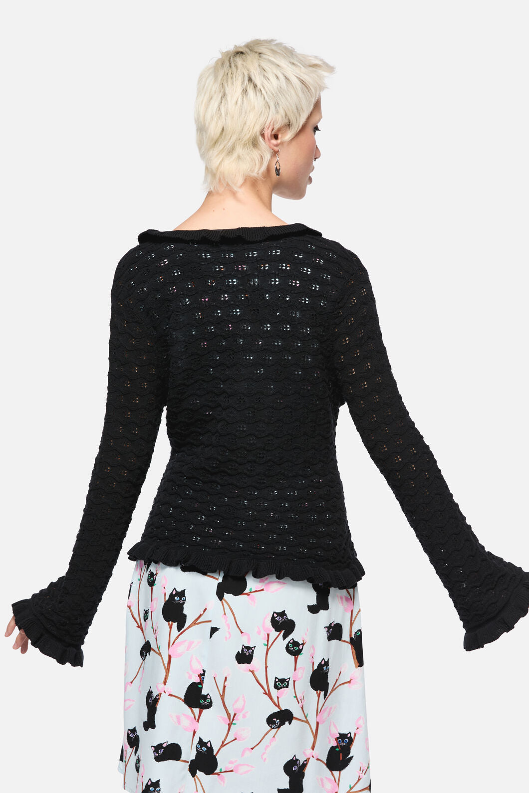 Dangerfield - Forgotten City Tie Cardigan - black