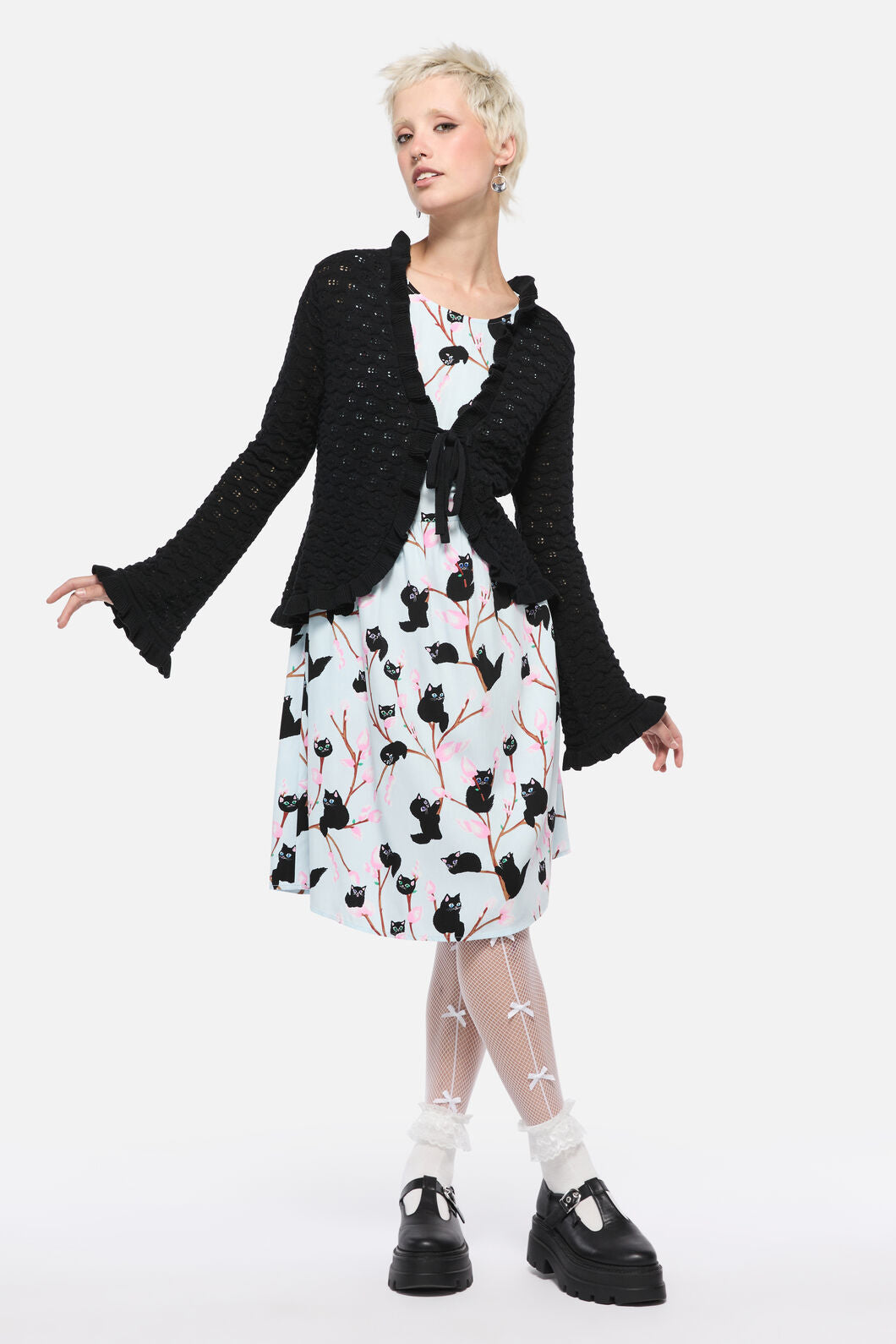 Dangerfield - Forgotten City Tie Cardigan - black
