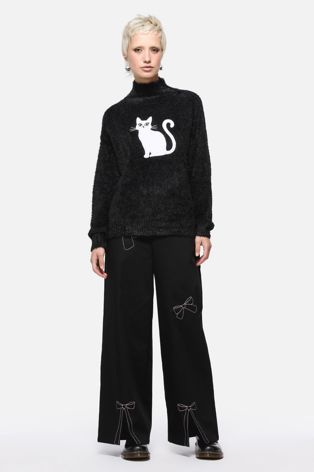 Dangerfield - Catkins Boucle Knit Jumper - black