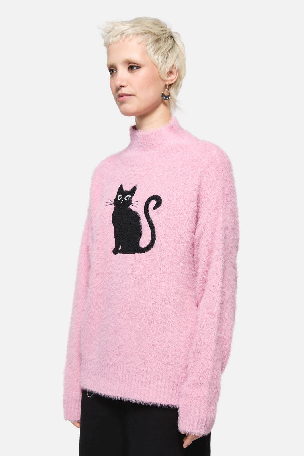 Dangerfield - Catkins Boucle Knit Jumper - pink