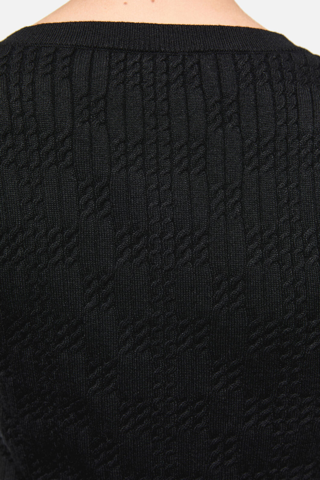 Dangerfield - Blooming Tie Knit Cardi - black