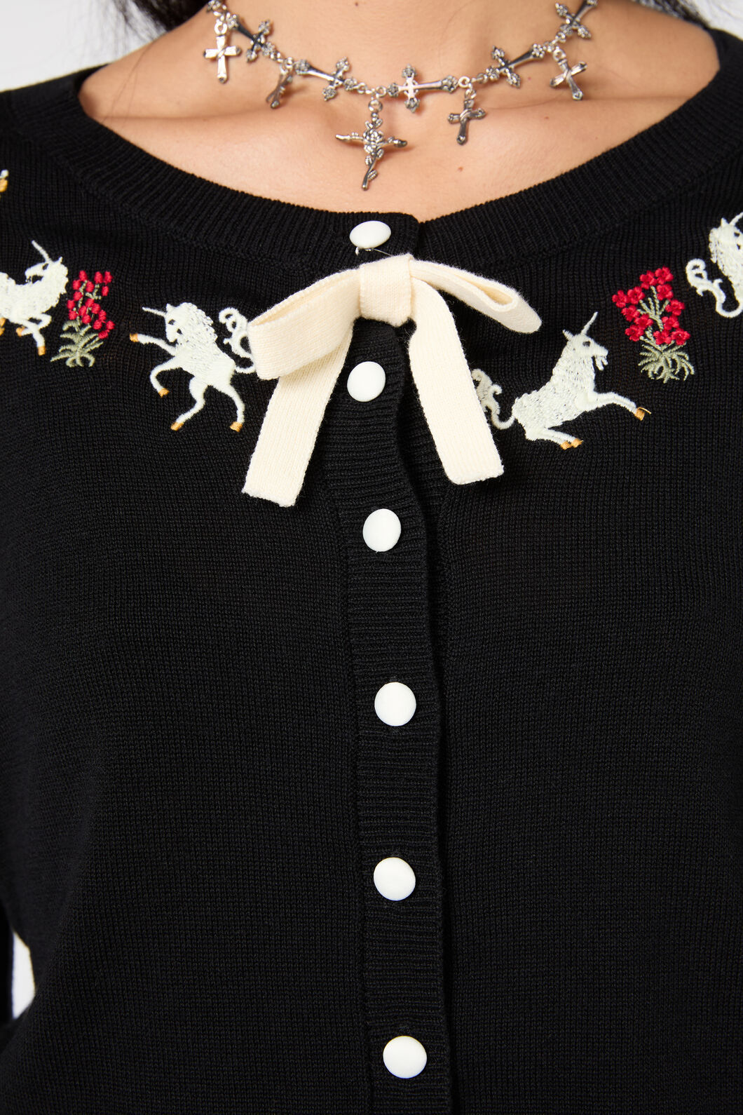 Dangerfield - Alicorn Running Emb Cardigan - black