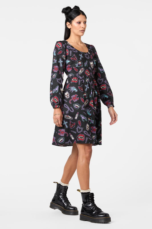 Dangerfield - Sucked In Gothic Dress - black