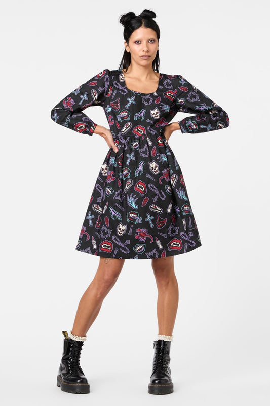 Dangerfield - Sucked In Gothic Dress - black