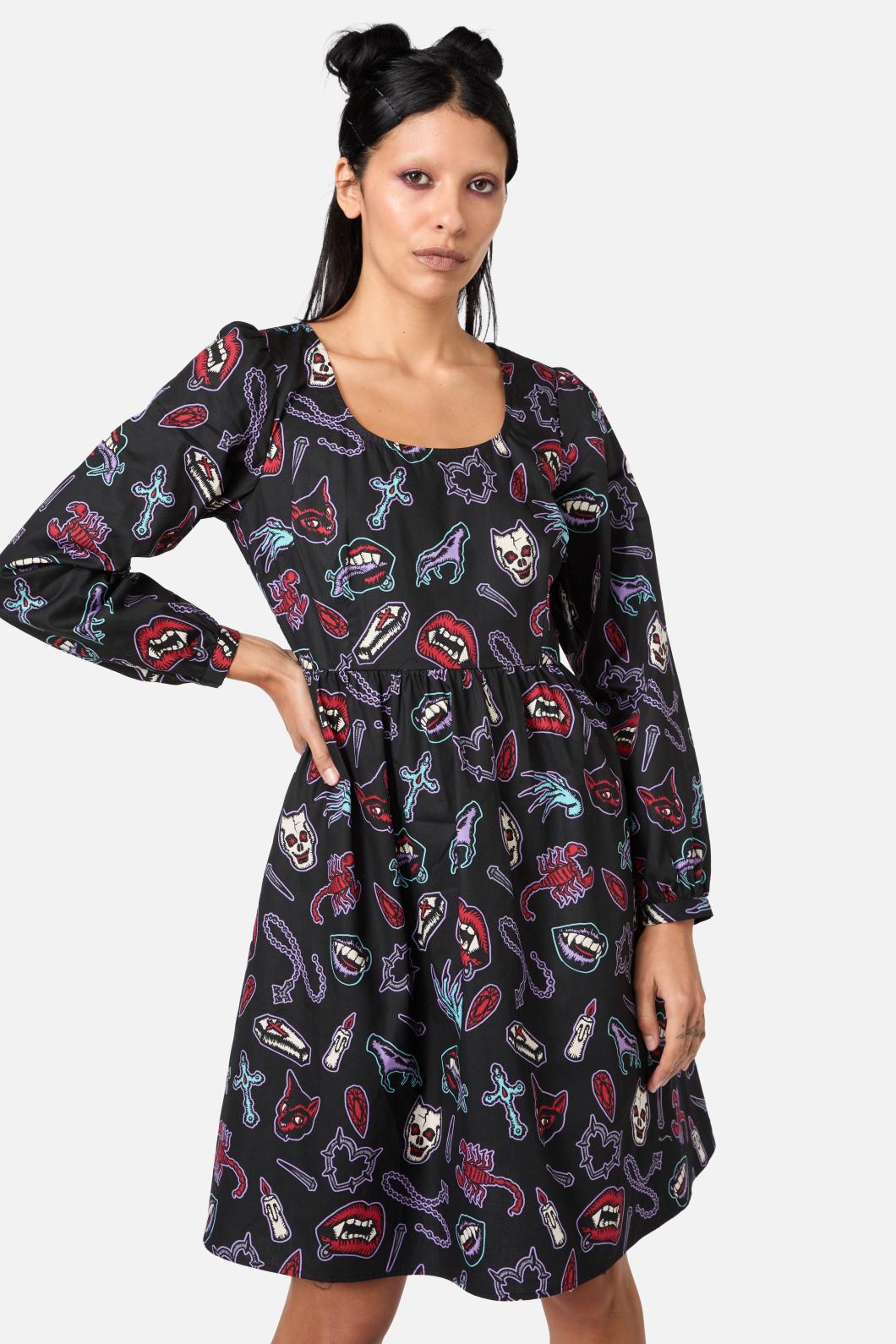 Dangerfield - Sucked In Gothic Dress - black