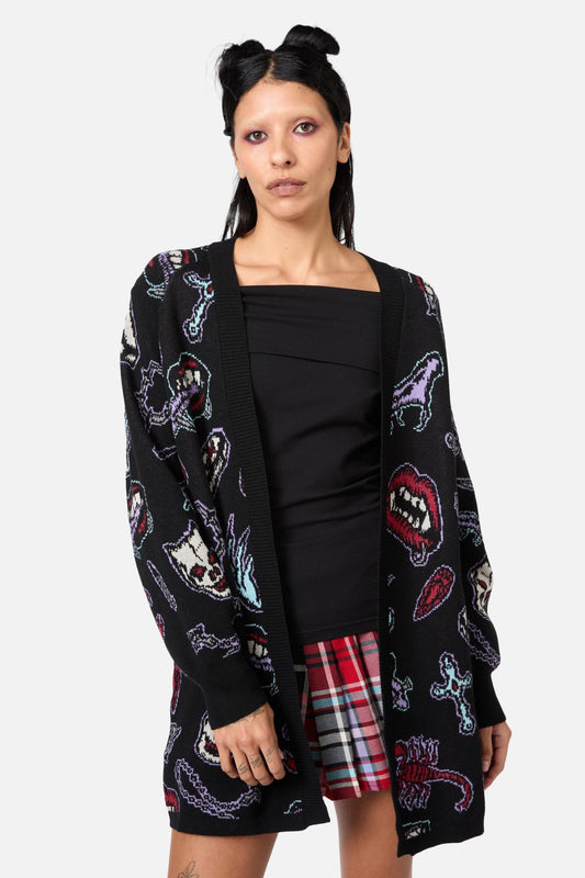 Dangerfield - Sucked In Gothic Cardigan - black