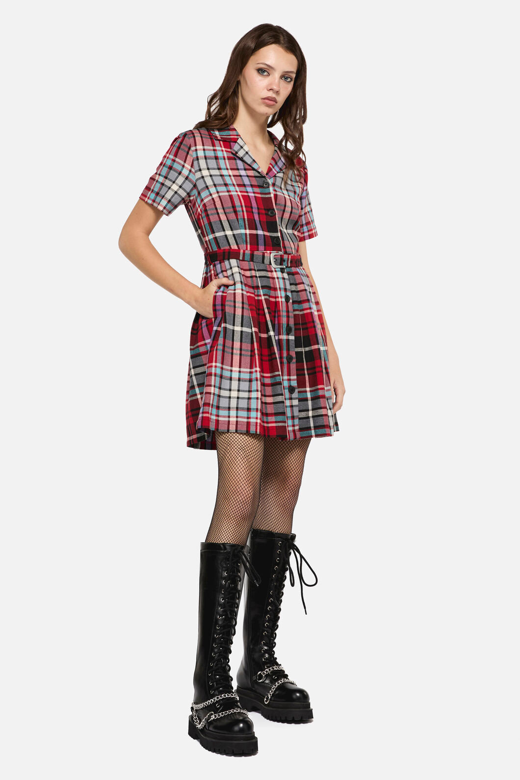 Dangerfield - Scorpian Tartan Dress - multi