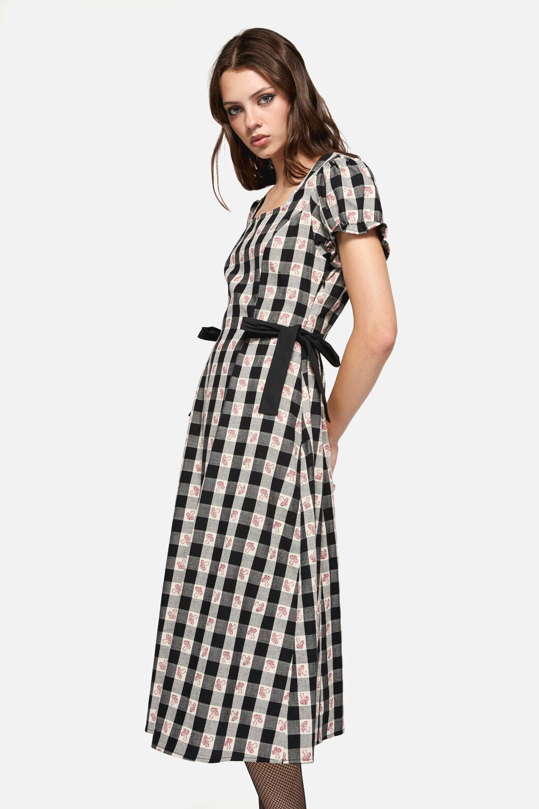 Dangerfield - Sweet Home Gingham Dress - black-white