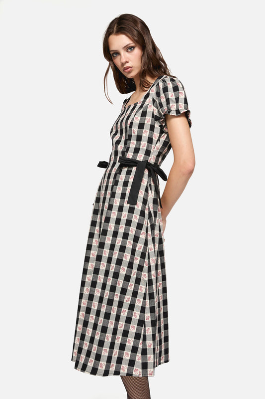 Dangerfield - Sweet Home Gingham Dress - black-white