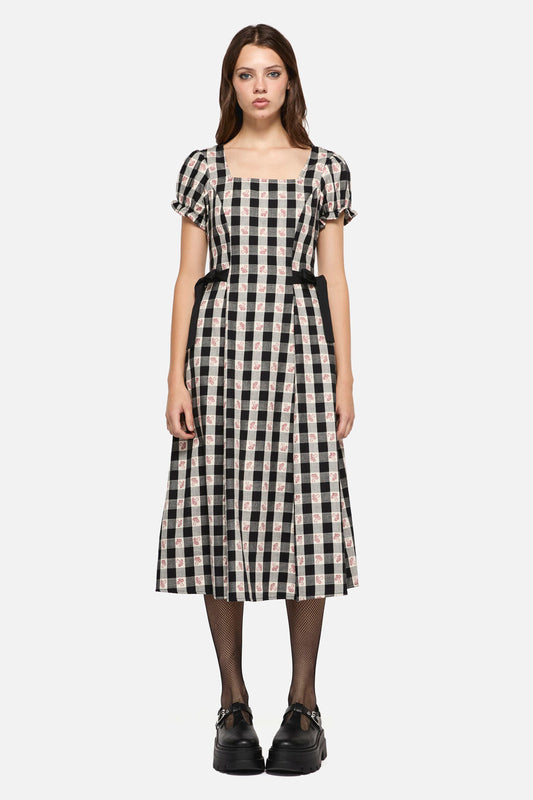 Dangerfield - Sweet Home Gingham Dress - black-white