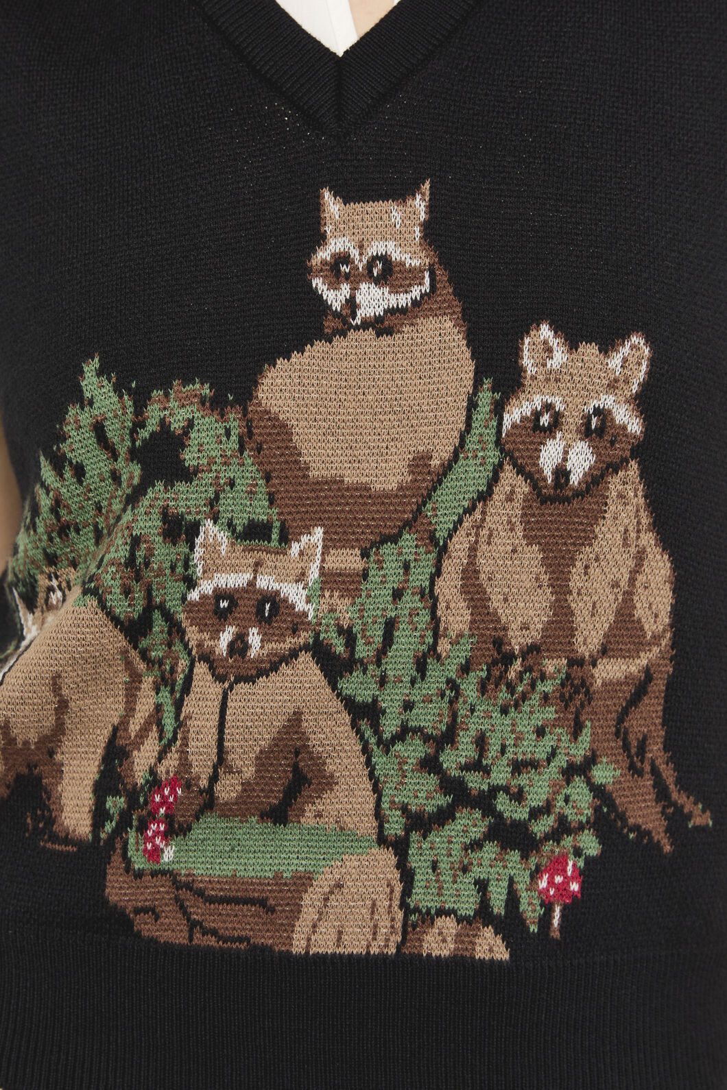 Dangerfield - Haus Of Raccoon Knit Vest - black-white