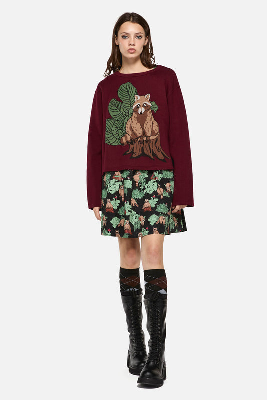 Dangerfield - Haus Of Raccoon High Neck Knit - maroon