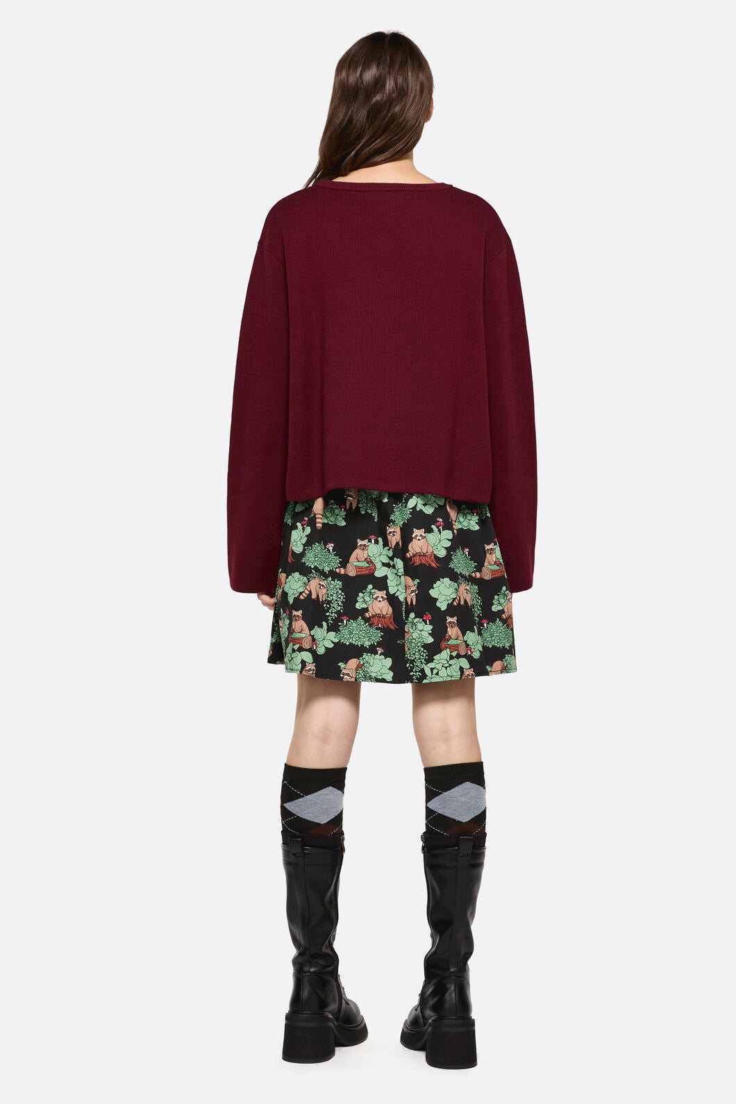 Dangerfield - Haus Of Raccoon High Neck Knit - maroon