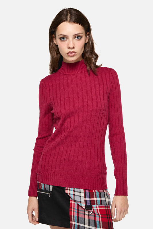 Dangerfield - Cub Huddle Knit Top - red