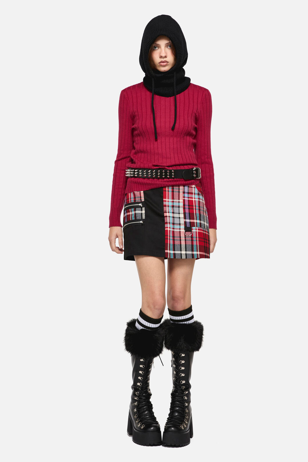 Dangerfield - Cub Huddle Knit Top - red