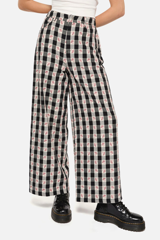 Dangerfield - Sweet Home Gingham Pant - black-white