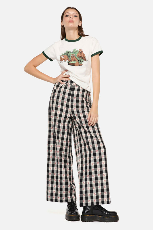 Dangerfield - Sweet Home Gingham Pant - black-white