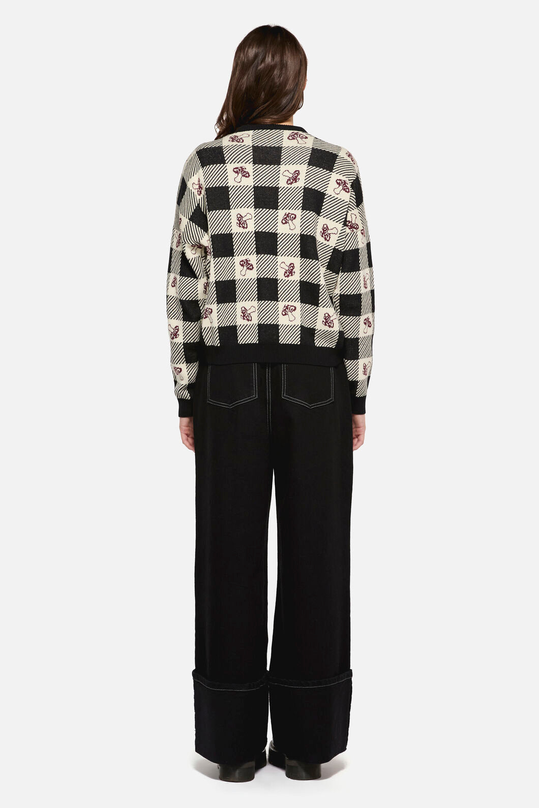 Dangerfield - Sweet Home Intarsia Cardi - black-white