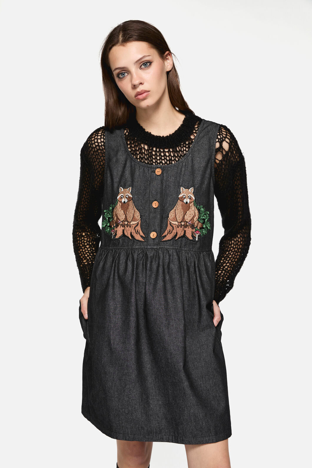 Dangerfield - Haus Of Raccoon Pinny - black