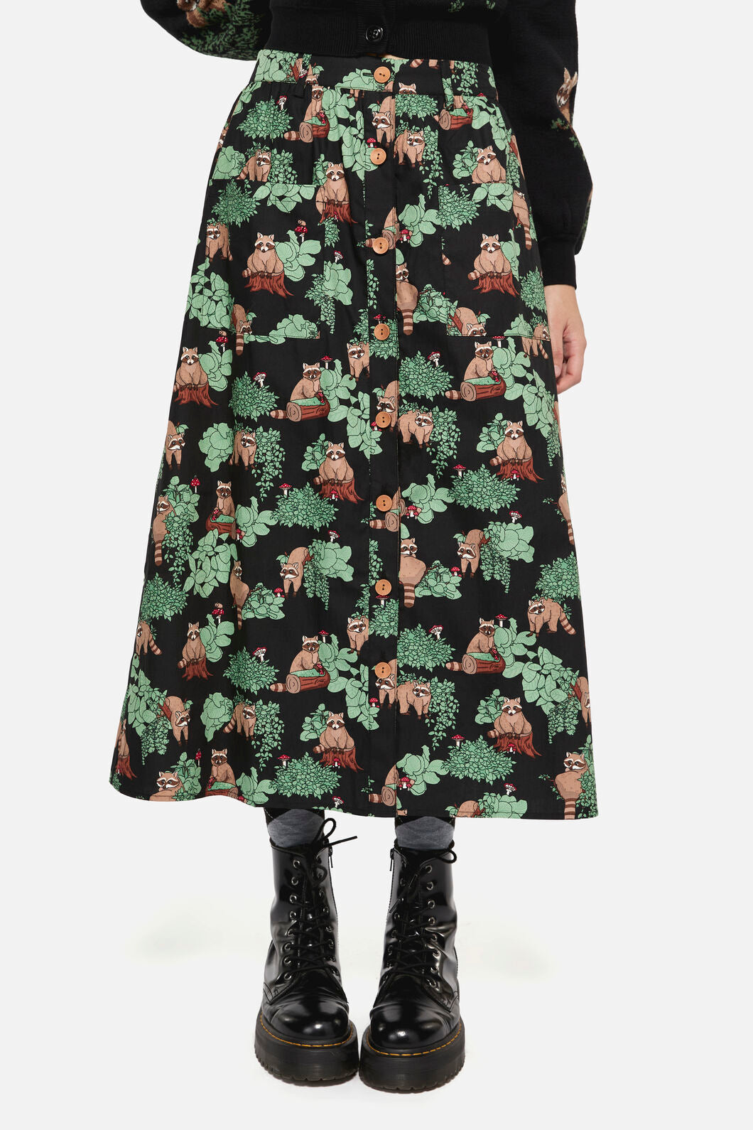 Dangerfield - Haus Of Raccon Print Skirt - multi