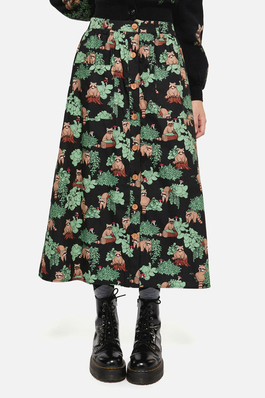 Dangerfield - Haus Of Raccon Print Skirt - multi