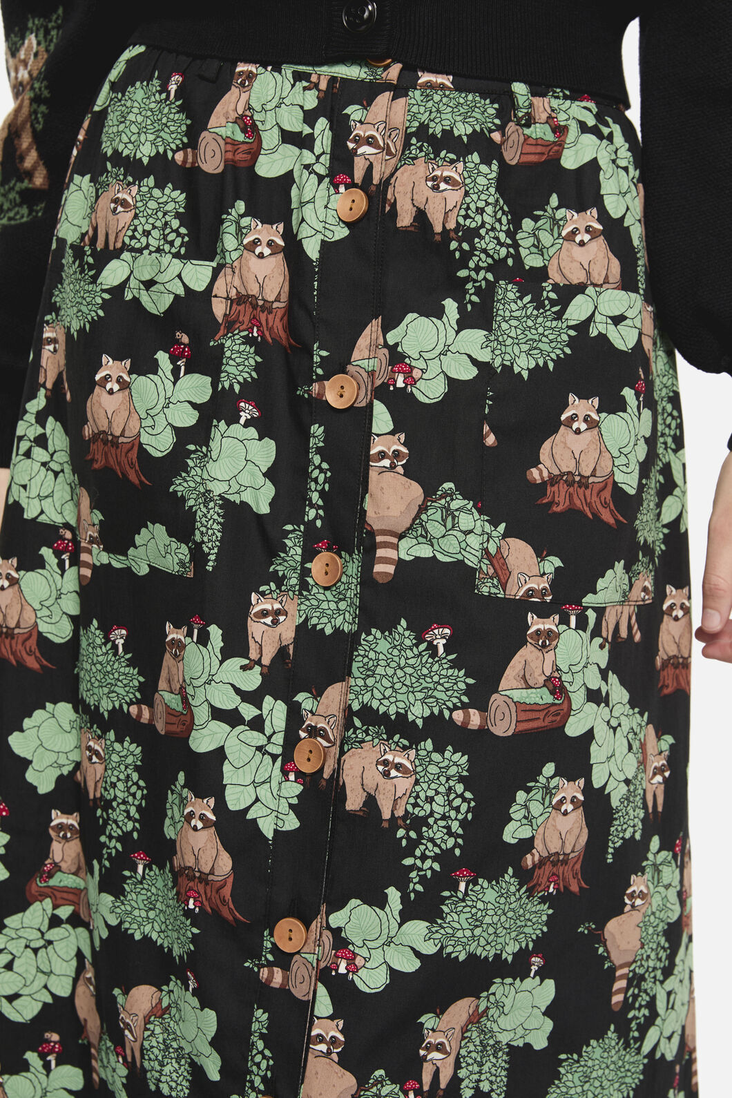 Dangerfield - Haus Of Raccon Print Skirt - multi