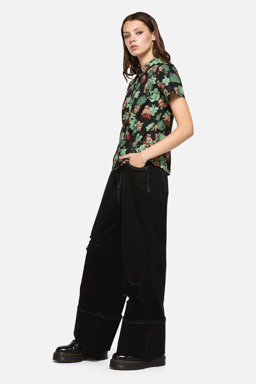 Dangerfield - Haus Of Raccoon Print Blouse - multi