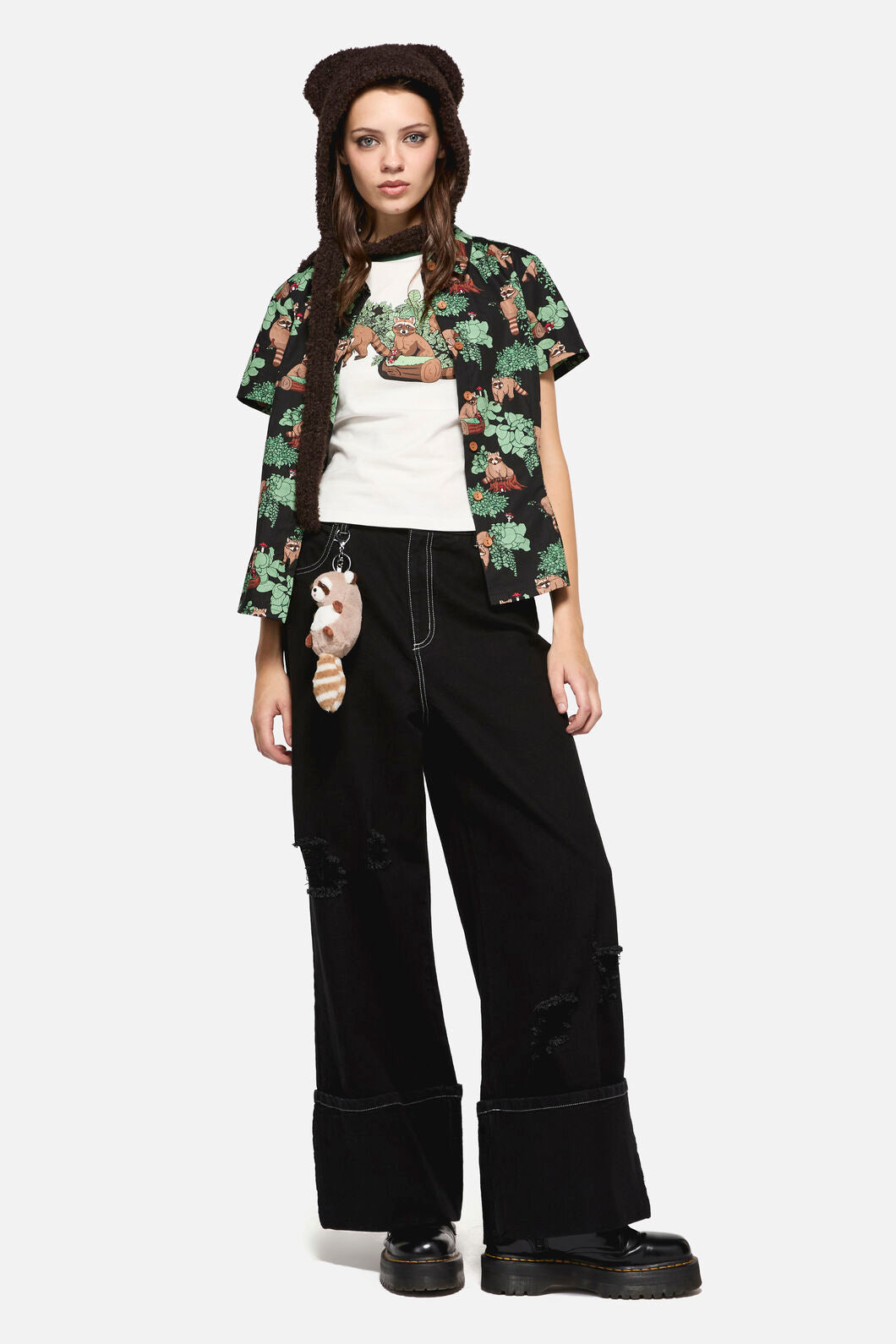 Dangerfield - Haus Of Raccoon Print Blouse - multi