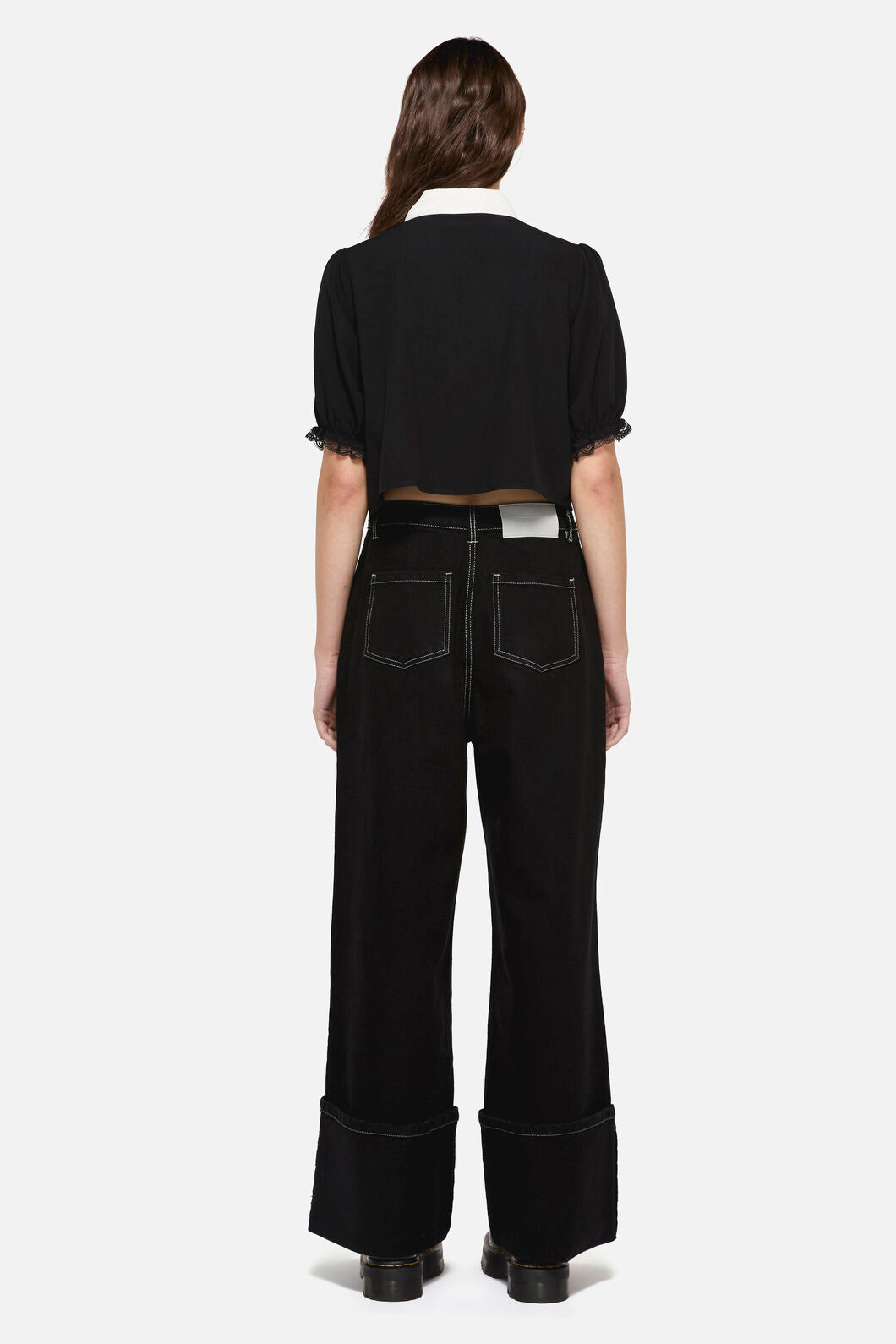 Dangerfield - Little Bitter Maid Crop Blouse - black