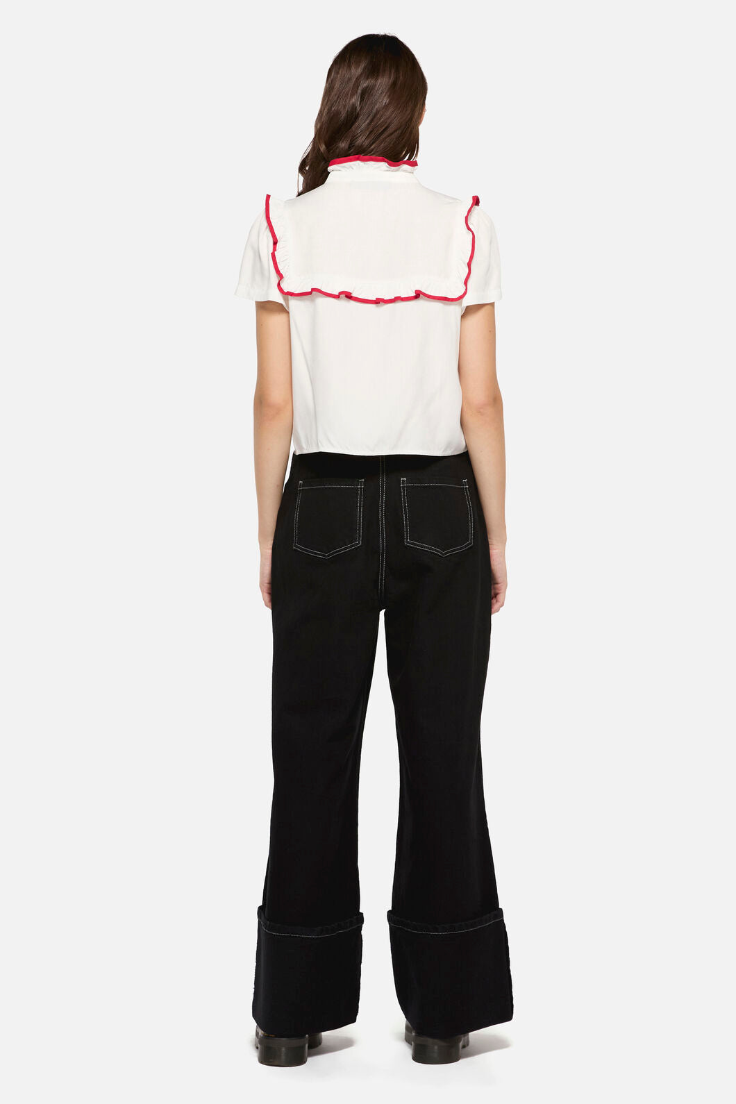 Dangerfield - Little Bitter Frilly Blouse - cream