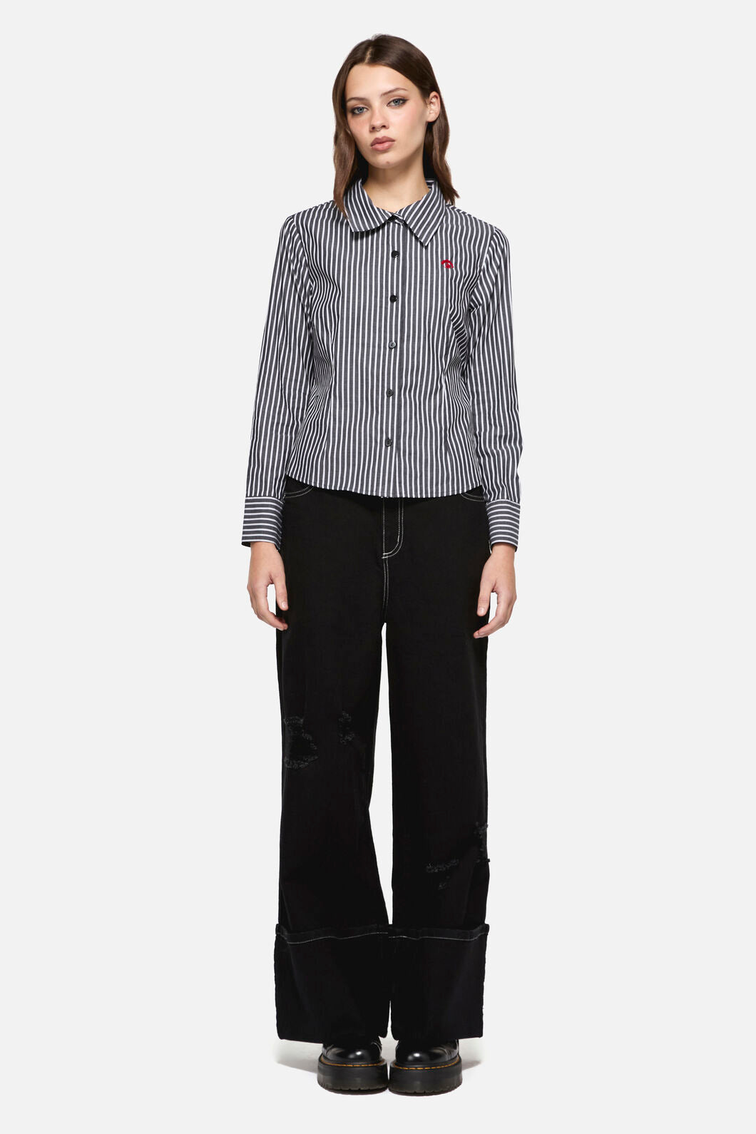 Dangerfield - Eye On You Blouse - black-white