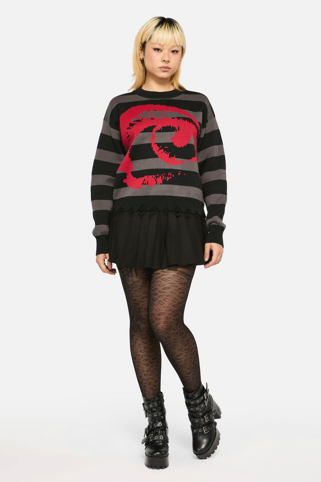 Dangerfield - Eye On You Knit - black-grey