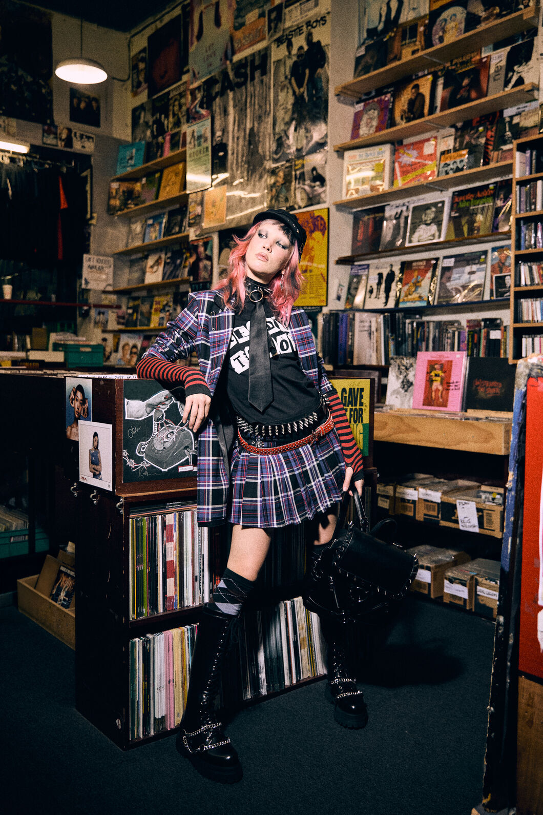 Dangerfield - Edgy Tartan Skort - blue-red