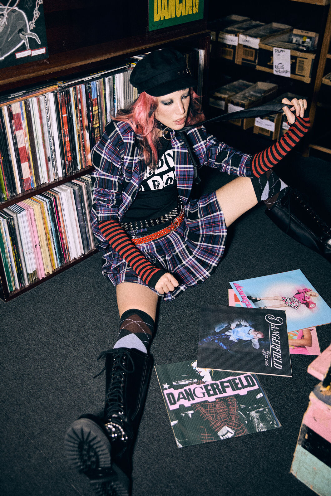 Dangerfield - Edgy Tartan Jacket - blue-red